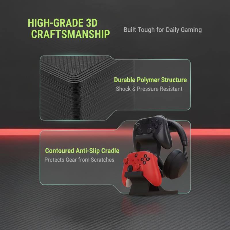 Gaming Accessories Rack - 다용도 게임 컨트롤러 및 헤드폰 거치대,