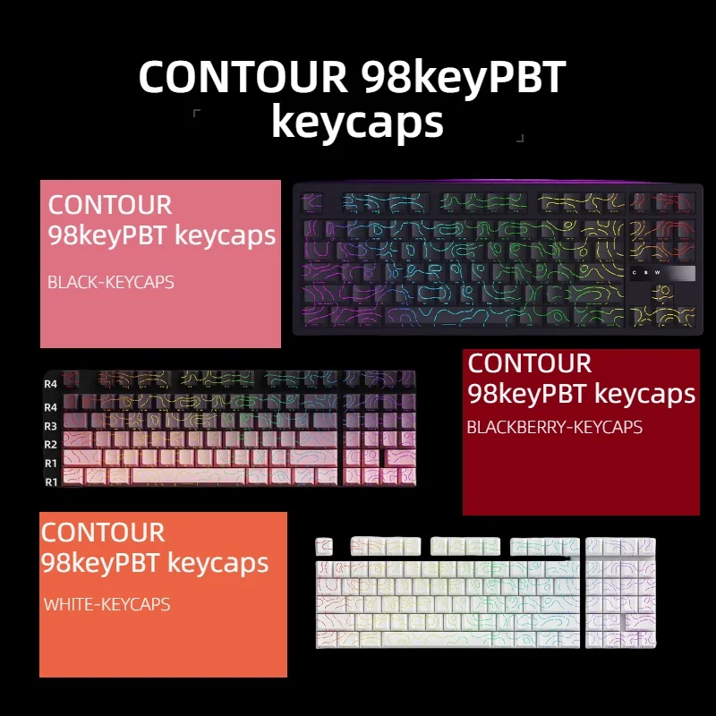 컨투어 KM98 PBT 키캡 - Attack Shark - Gaming Accessories Aesthetic 리뷰 및 가격