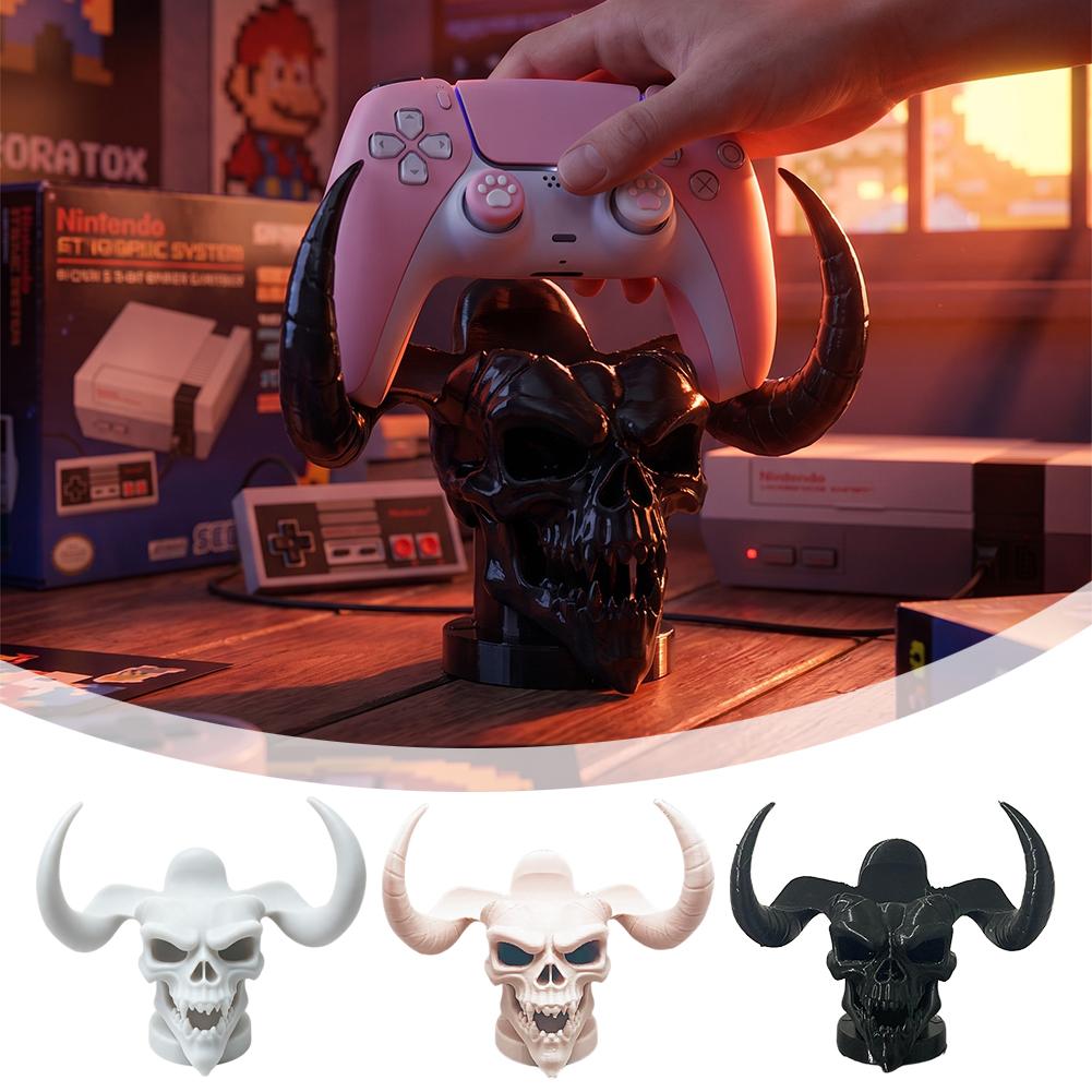 독특한 데빌 스컬 혼 컨트롤러 홀더 데스크 오거나이저  - Accessories For Your Gaming Room 리뷰 및 가격