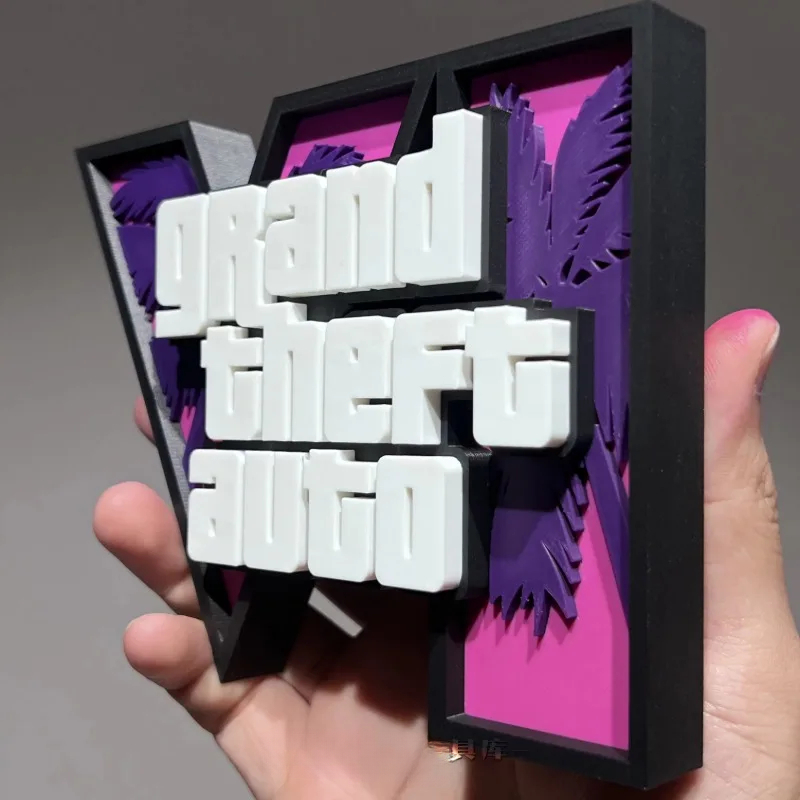 3D GTA 6 그랜드 테프트 오토 로고 스탠드, 창의 - Accessories For Your Gaming Room 리뷰 및 가격